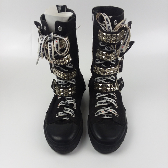 Demonia Converse High Top Shoes Sz 7.5 Men's - Picture 2 of 6